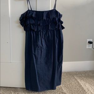 J. Crew navy blue spaghetti strap dress